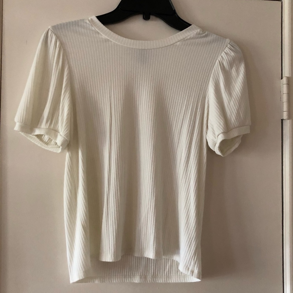 NEW White Shirt, Corduroy Style and Puffed Sleeve